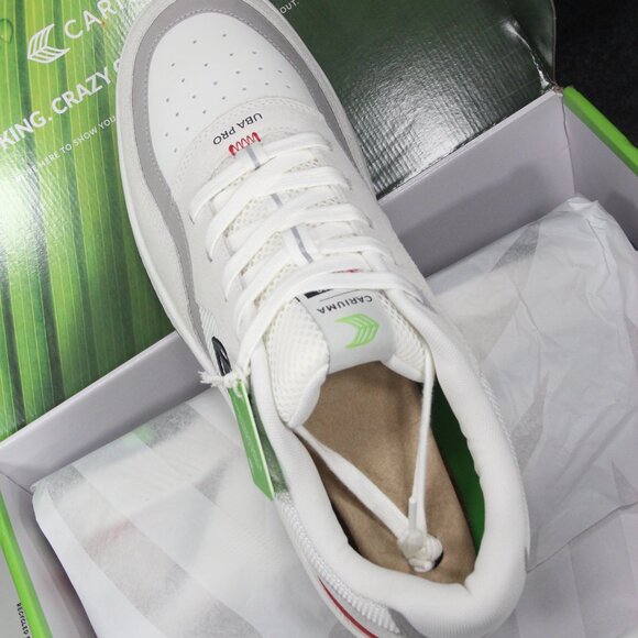 NEW Cariuma UBA Leather Sneakers, White Premium Leather/Gum & Ice, Mens 12.5 - Picture 4 of 7